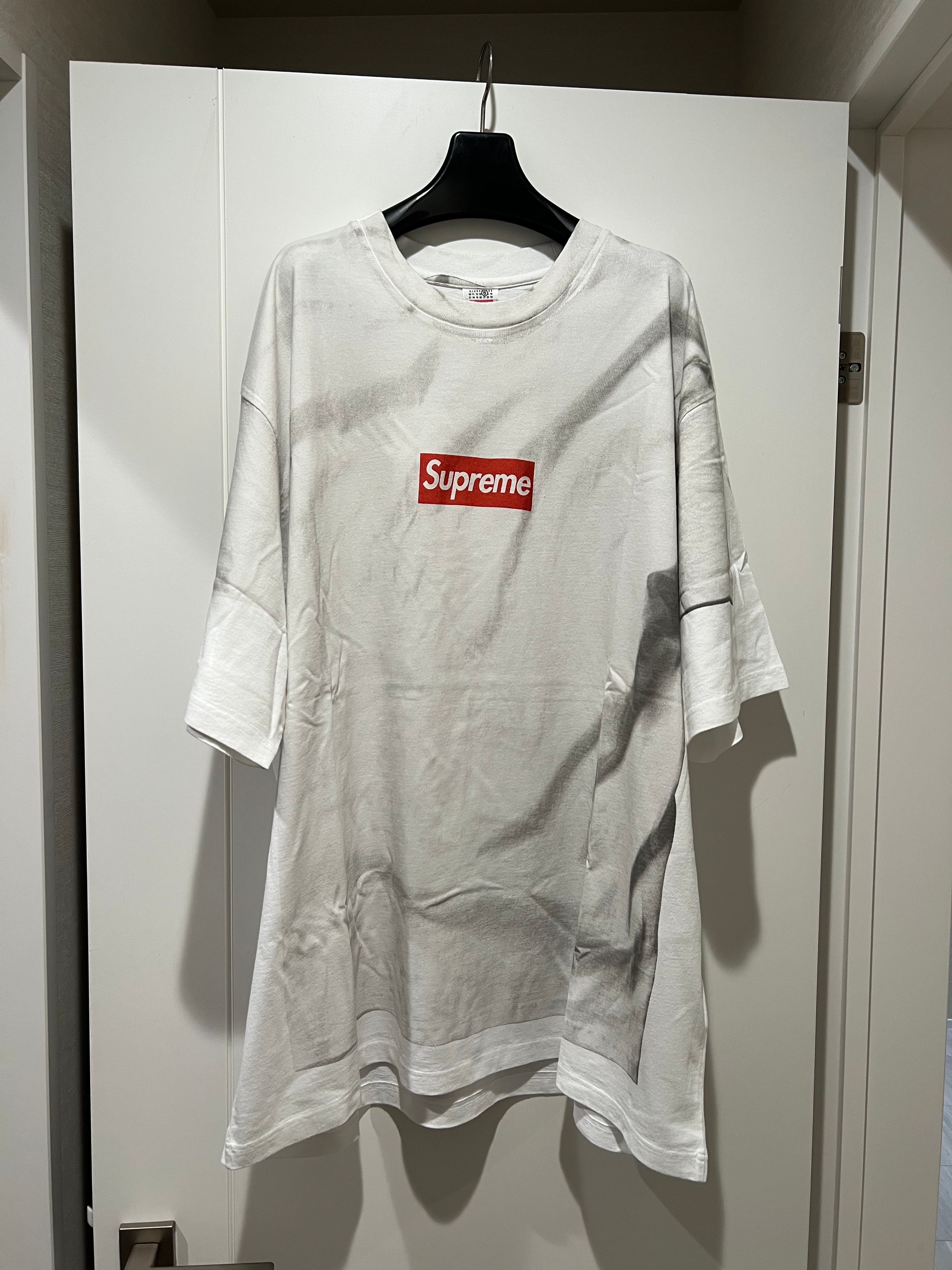 Supreme x MM6 Maison Margiela Box Logo Tee "White"