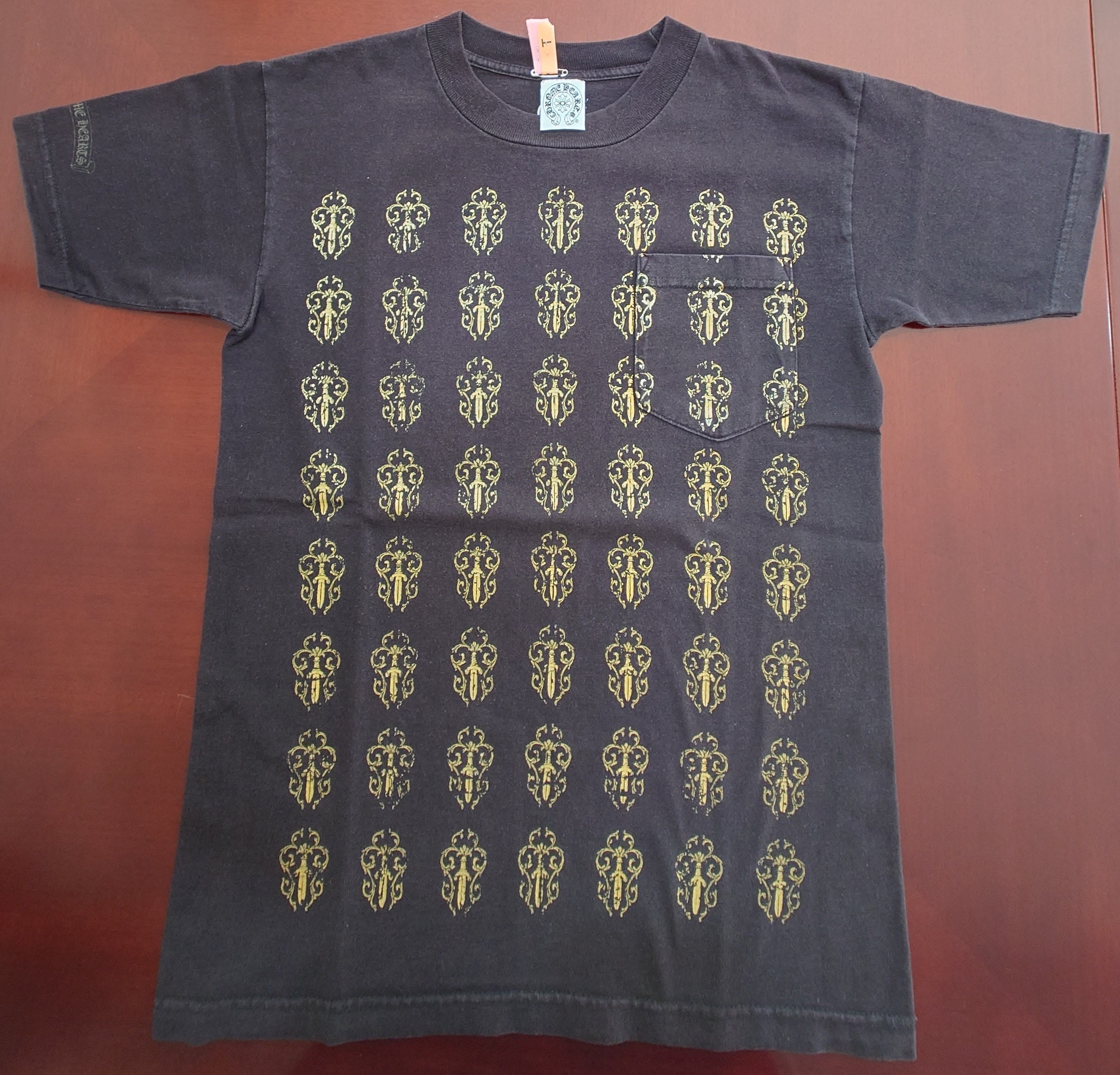 CHROME HEARTS Vine Dagger Print T-Shirt S Black 