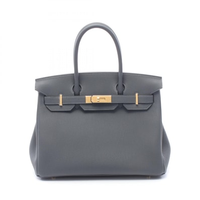 エルメス HERMES バーキン30 グリミスティ ハンドバッグ バッグ レザー トゴ トゴ レディース グレー系 【中古】