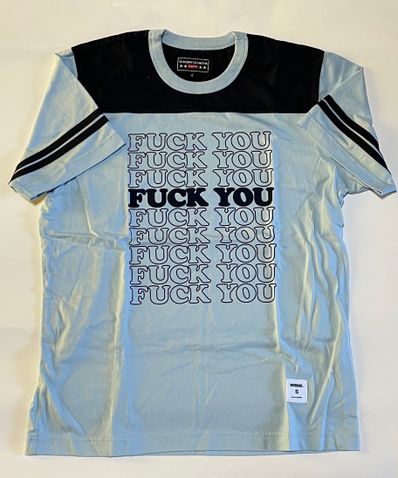 Supreme x HYSTERIC GLAMOUR Fuck You Football Tee "Light Blue"