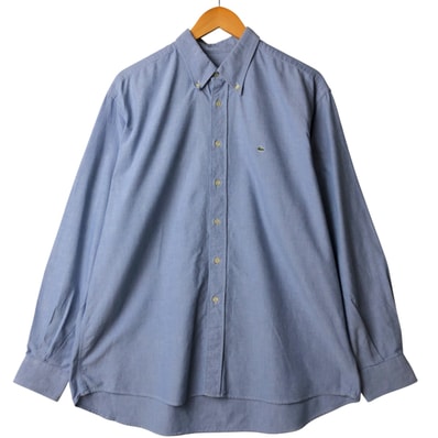 古着 ラコステ LACOSTE 長袖 ボタンダウンシャツ メンズXL相当/eaa592556