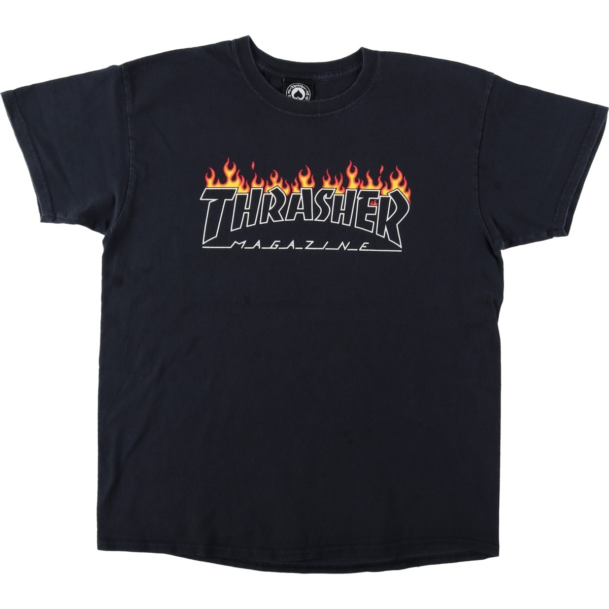古着 スラッシャー THRASHER ファイヤーパターン ロゴプリントTシャツ メンズL相当/eaa621871