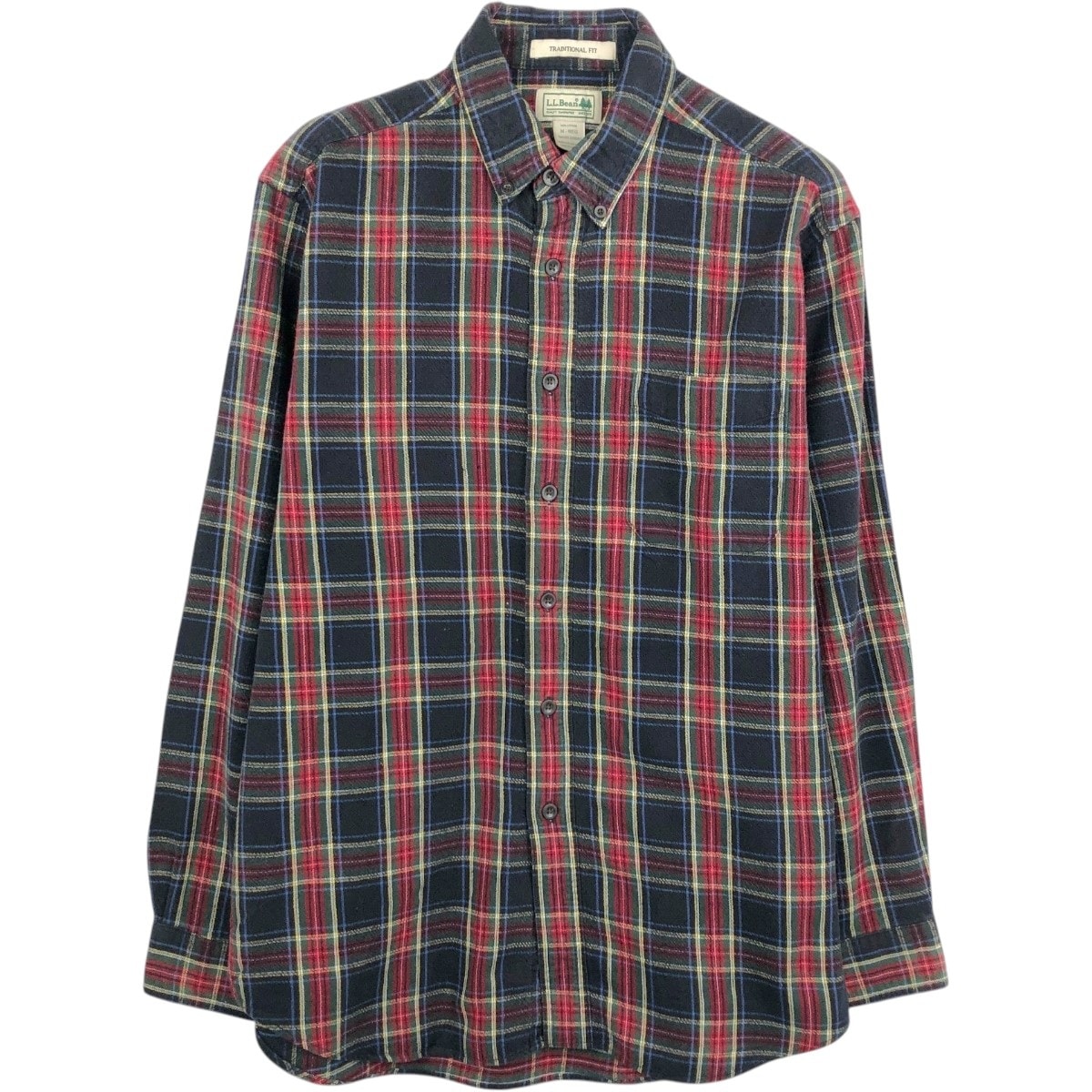 古着 エルエルビーン L.L.Bean TRADITIONAL FIT 長袖 ボタンダウン フランネルチェックシャツ メンズM相当/eaa666118