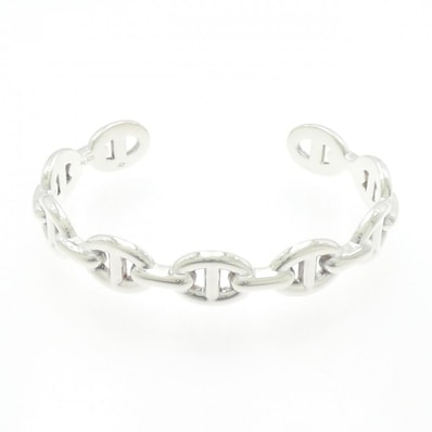 Hermes Chaine D'ancre Enchainee Bracelet Bangle "Silver"
