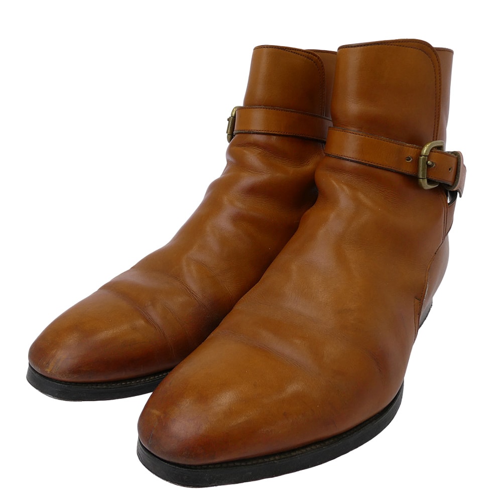 EDWARD GREEN エドワードグリーン ブーツ 71432 レザー ベルト ジョッパー ブーツ ブラウン系 8.5【中古】