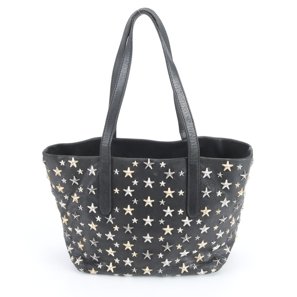 ■美品 ジミーチュウソフィア スター スタッズトート バッグ レザー
