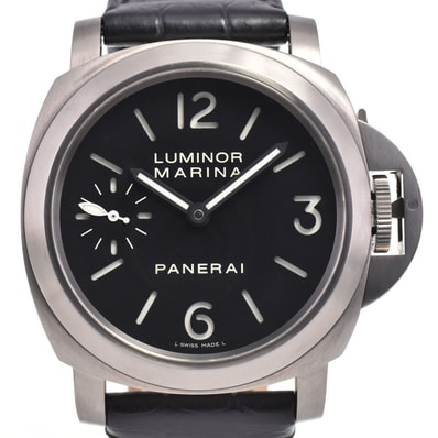 パネライ PANERAI PAM00177 ルミノール マリーナ スモールセコンド ブラック 手巻き メンズ 美品 保証書付き 腕時計 G#147230
