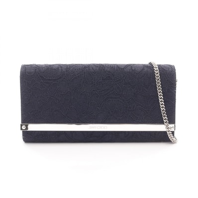 ジミーチュウ JIMMY CHOO MILLA ミラ ショルダーバッグ バッグ レース レディース ネイビー系 【中古】