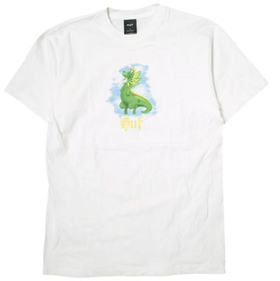 HUF ハフ 24SS FAIRY TALE S/S TEE プリントTシャツ S WHITE 半袖 恐竜 トップス g20853