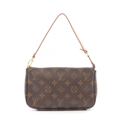 ルイ・ヴィトン LOUIS VUITTON ポシェットアクセソワール モノグラム ハンドバッグ バッグ PVCコーティングキャンバス レザー レディース ブラウン系 M51980 【中古】