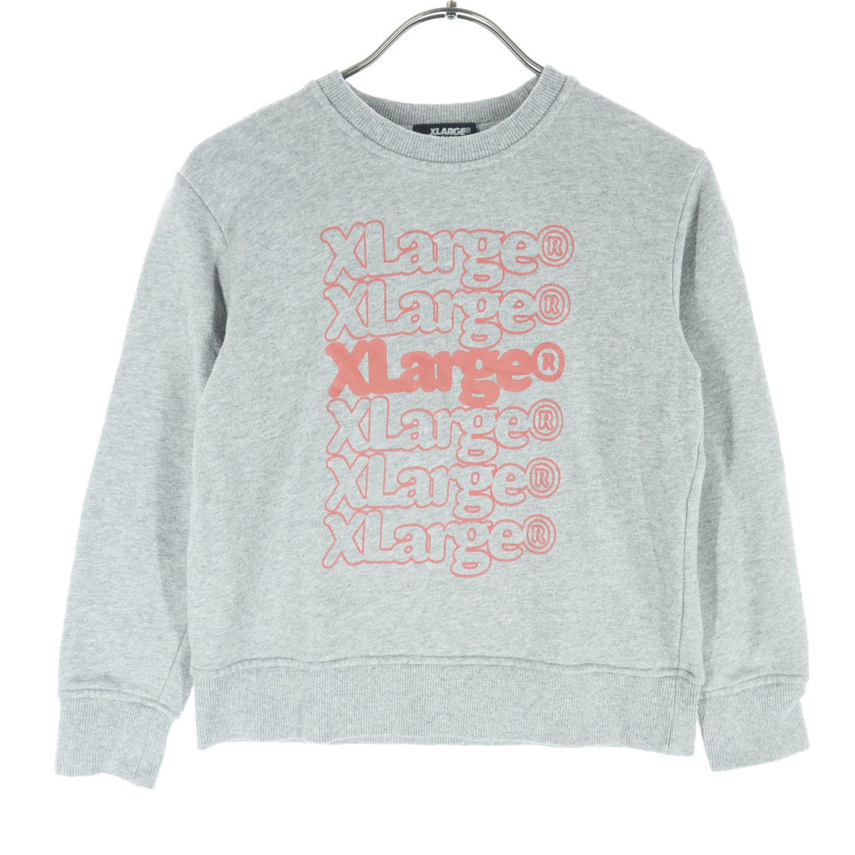 XLARGE エクストララージ プリント 長袖 トレーナー 130 グレー スウェット