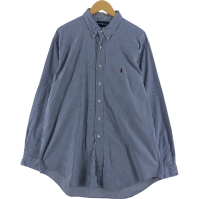 古着 ラルフローレン Ralph Lauren YARMOUTH ギンガムチェック 長袖 ボタンダウンチェックシャツ メンズXL相当/eaa525636