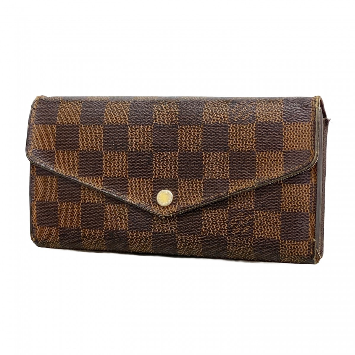 【6dd4189-k】ルイヴィトン 長財布 ダミエ ポルトフォイユサラ N63209 エベヌ【中古】レディース