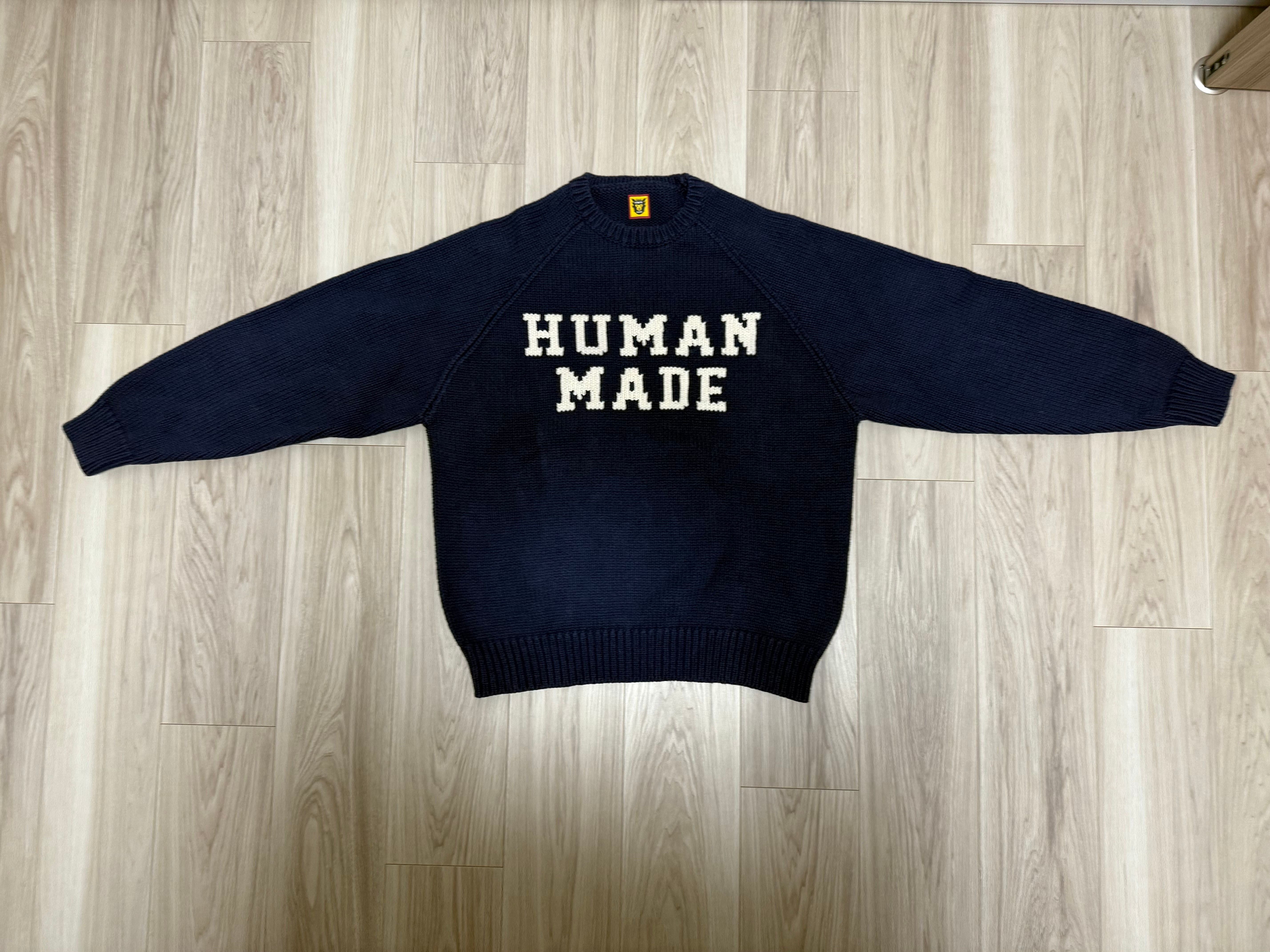 HUMAN MADE Bear Raglan Knit Sweater "Navy"