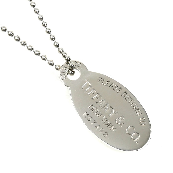 TIFFANY&Co. ティファニー シルバー925 リターントゥ オーバルタグ ネックレス 25.8g 85cm レディース【中古】