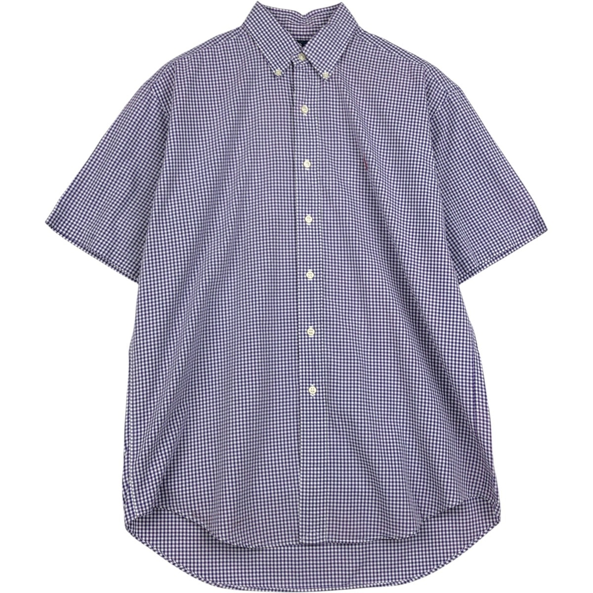 古着 ラルフローレン Ralph Lauren BLAKE チェック柄 ギンガムチェック 半袖 ボタンダウン チェックシャツ メンズM相当/eaa623611