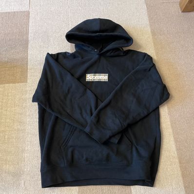 Supreme / Burberry Box Logo Hooded Sweatshirt "Black"
