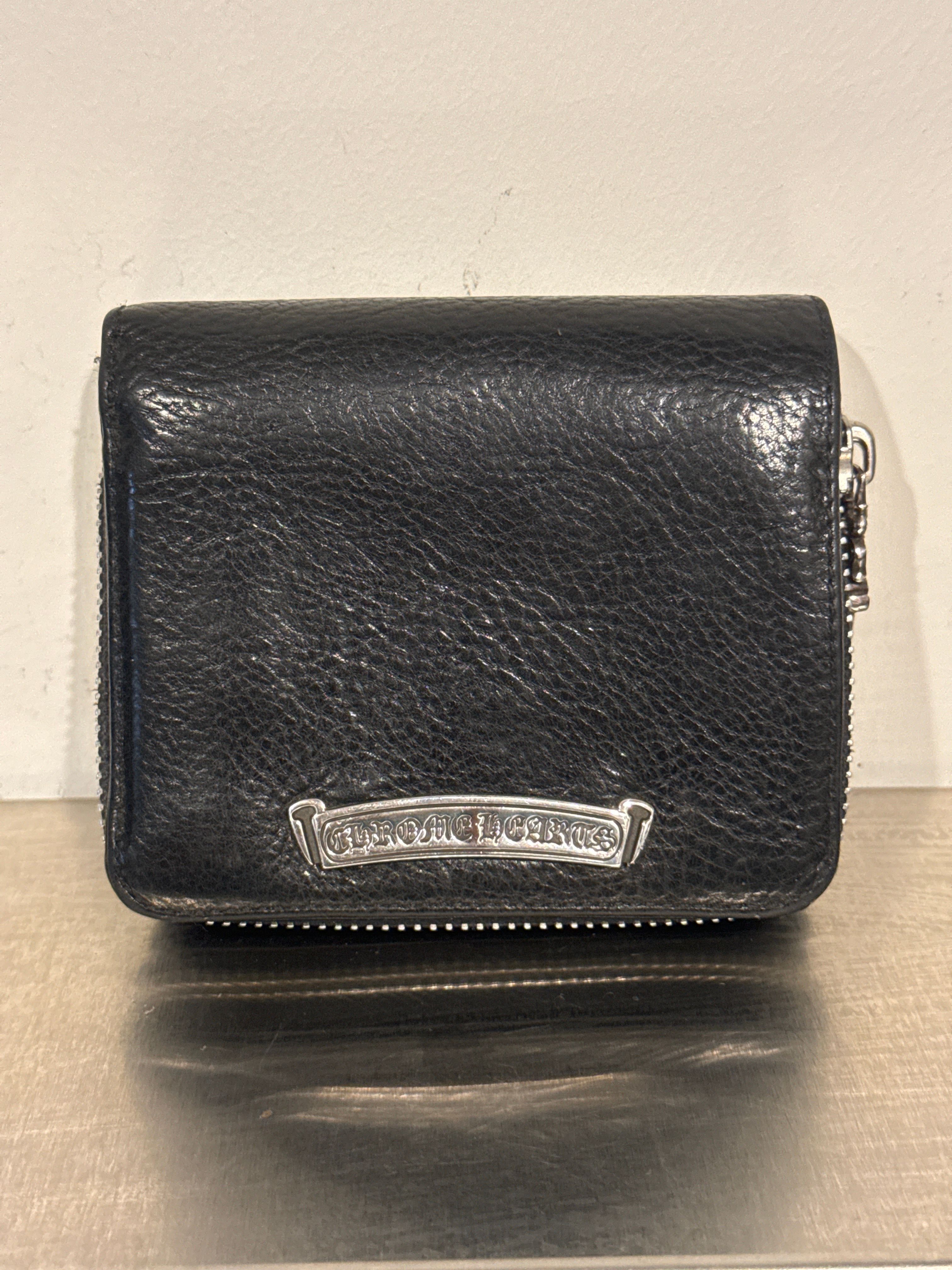 Chrome Hearts Square Zipville Wallet / Leather "Black"