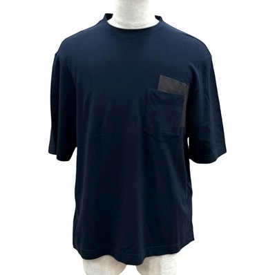 極美品 エルメス 半袖Tシャツ ネイビー メンズ M 467970HA