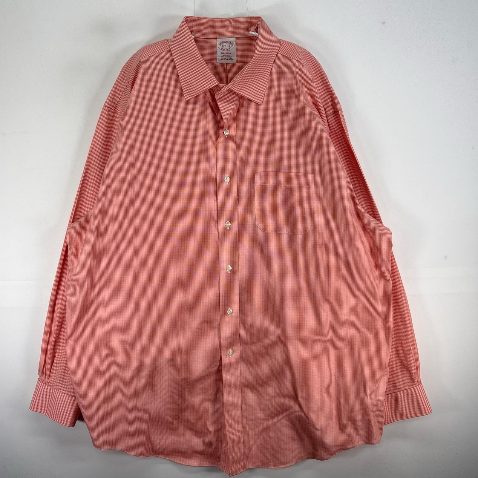 古着 ブルックスブラザーズ Brooks Brothers 長袖シャツ 胸ポケ XL オレンジ系 チェック メンズ