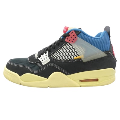 NIKE ナイキ スニーカー 20AW DC9533-001 × UNION ユニオン Air Jordan 4 Off Noir ユニオン エアジョーダン4 オフノワール ローカット スニーカー ブラック系 27.5cm【中古】