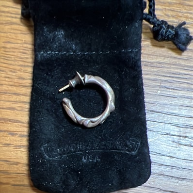 Chrome Hearts Hoop Scroll S Earrings "Silver"