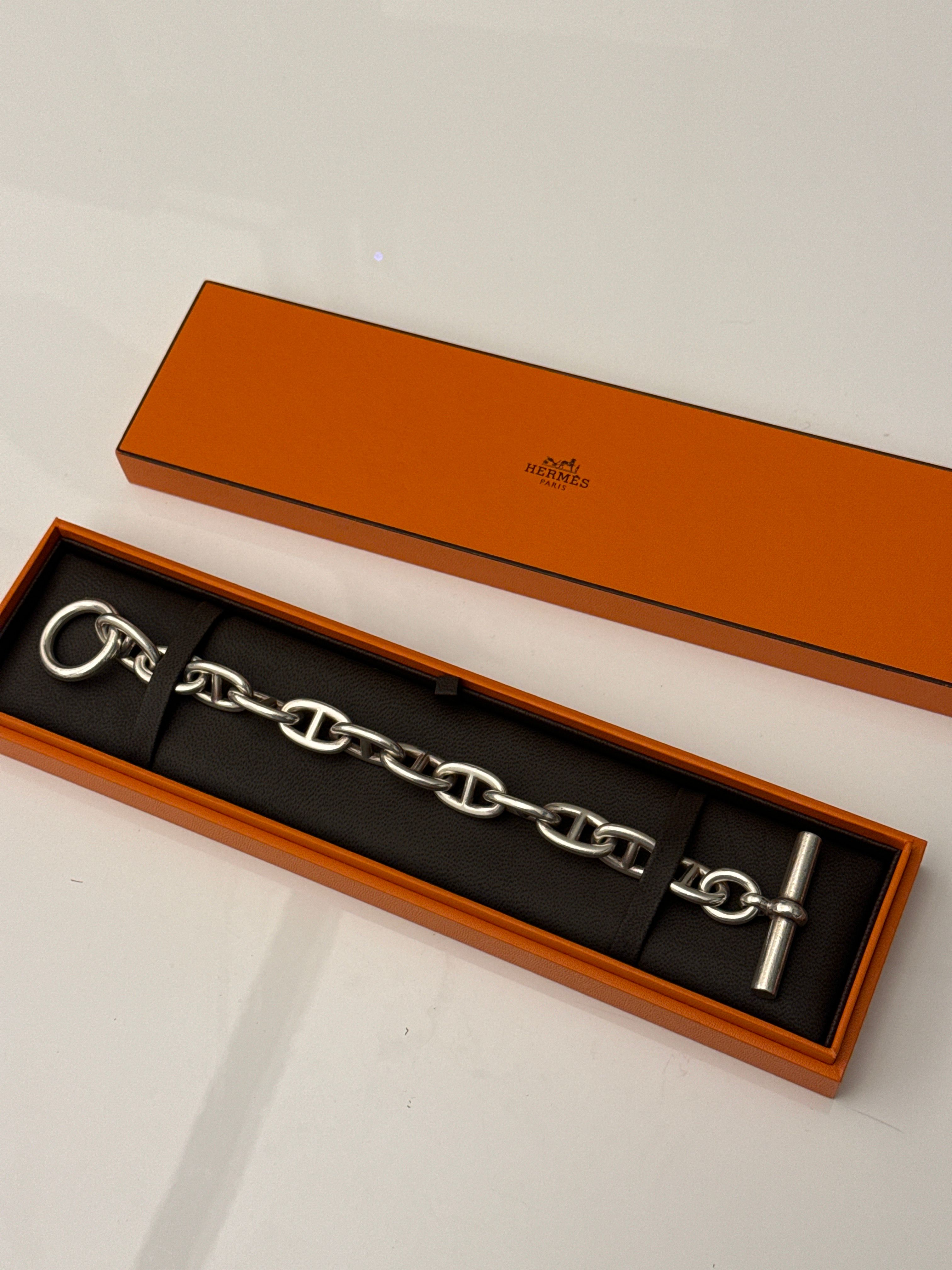 Hermes Chaine D'ancre TGM Bracelet "Silver"