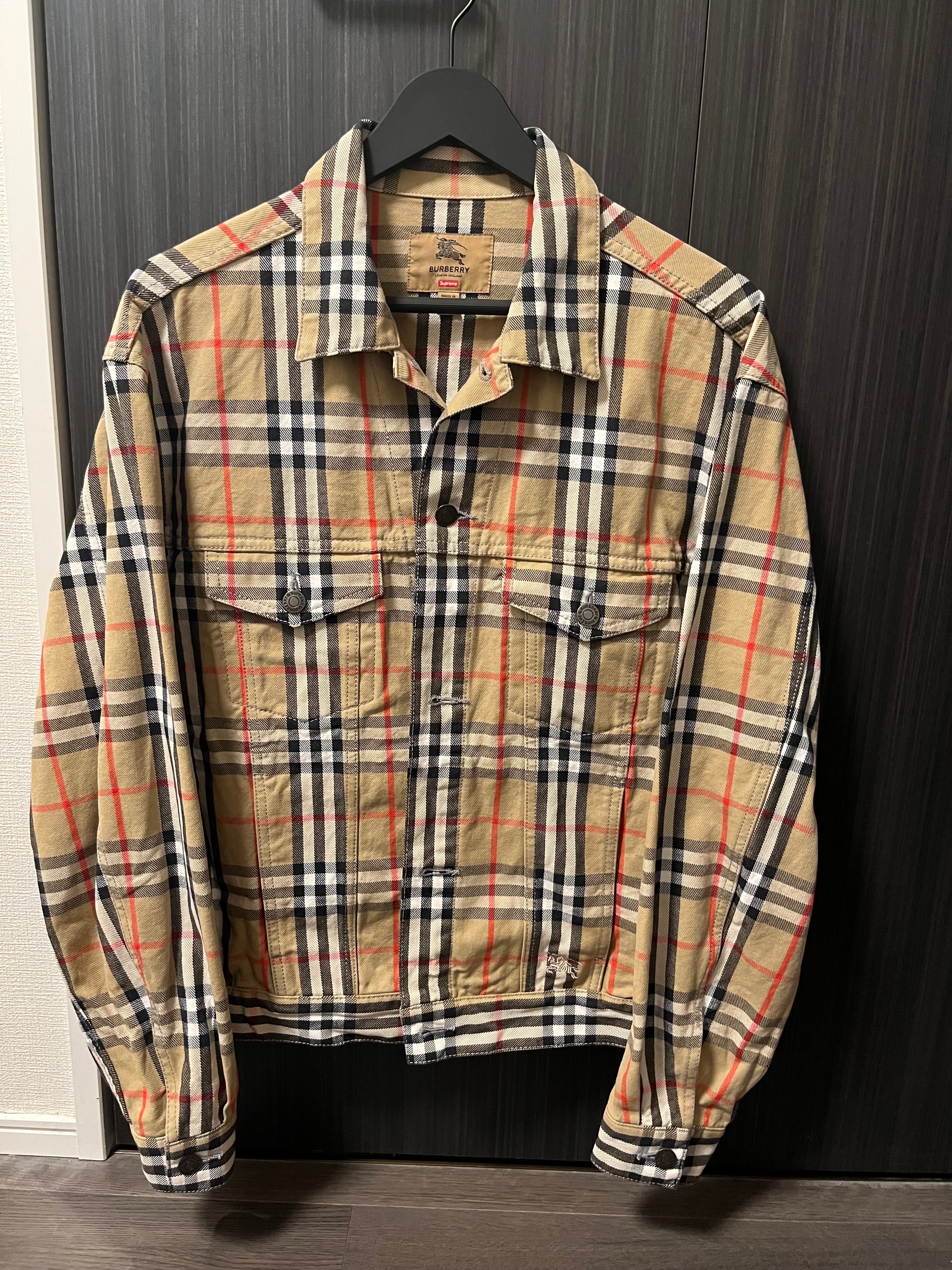 Supreme / Burberry Denim Trucker Jacket "Beige"