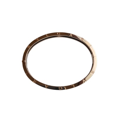 BVLGARI ブルガリ B-ZERO1 バングル 750PG ブレスレット 358058 K18ピンクゴールド ブラックセラミック ゴールド レディース【中古】