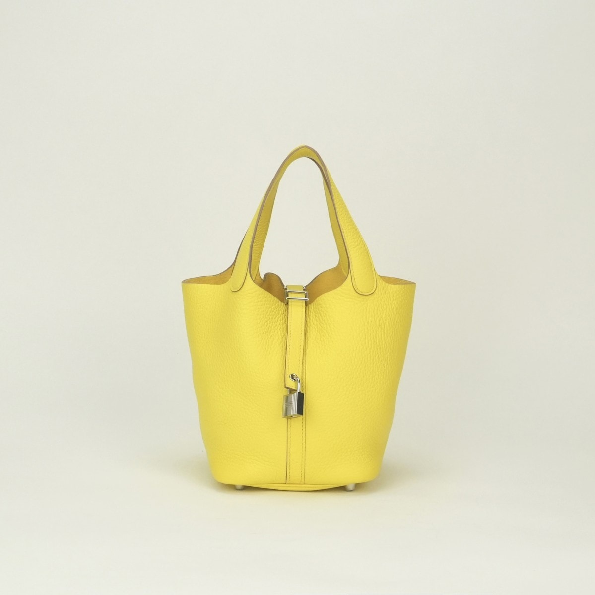 エルメス HERMES ピコタンロックPM ピコタンロック PM バッグ トートバッグ トリヨンクレマンス ライム Lime イエロー Yellow 黄 シルバー金具 ハンドバッグ