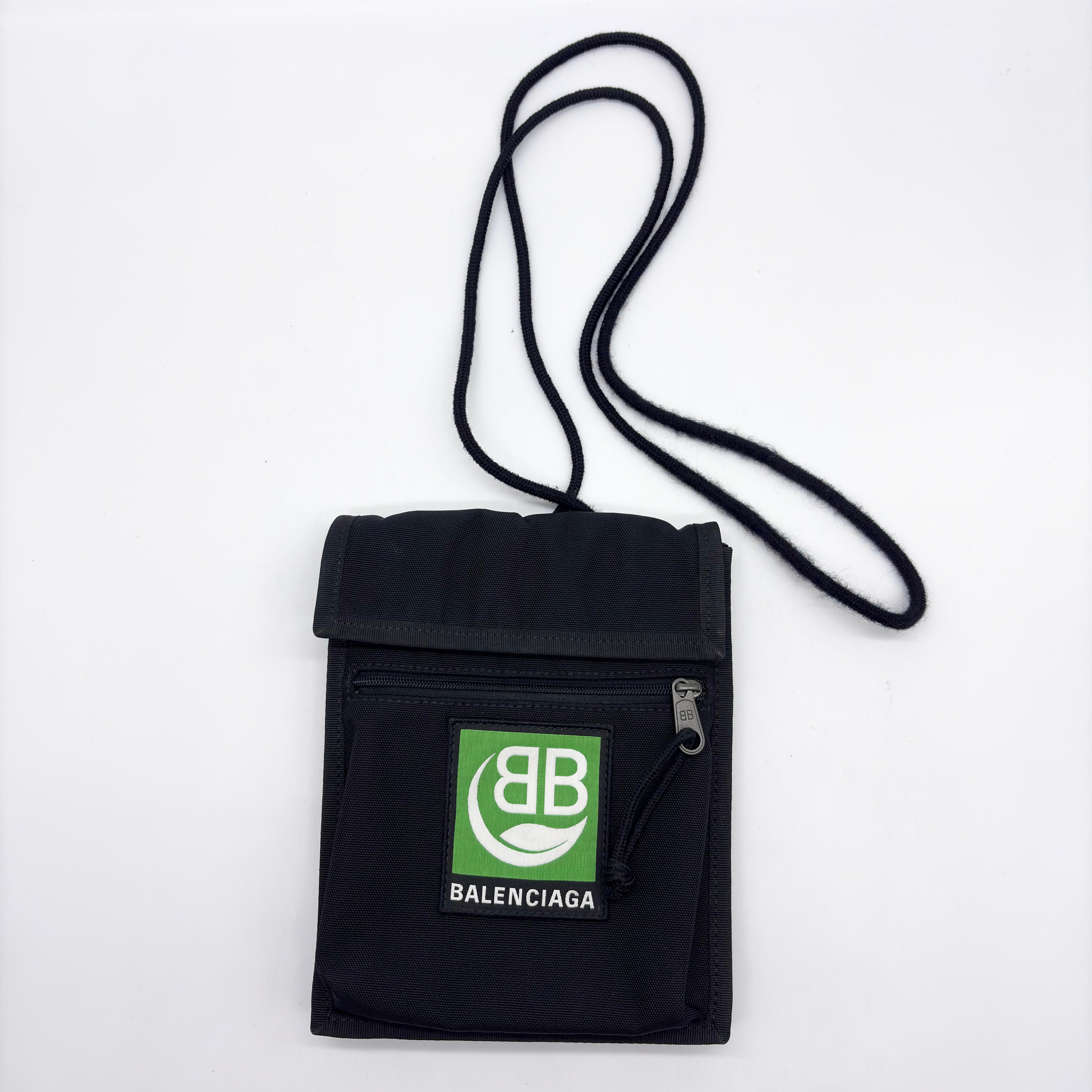 BALENCIAGA Nylon Shoulder Bag "Black"