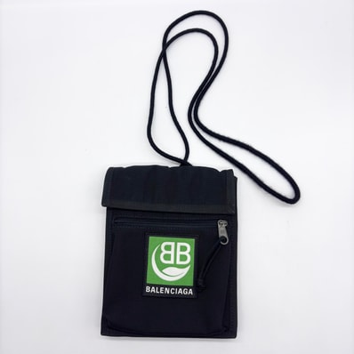 BALENCIAGA Nylon Shoulder Bag "Black"