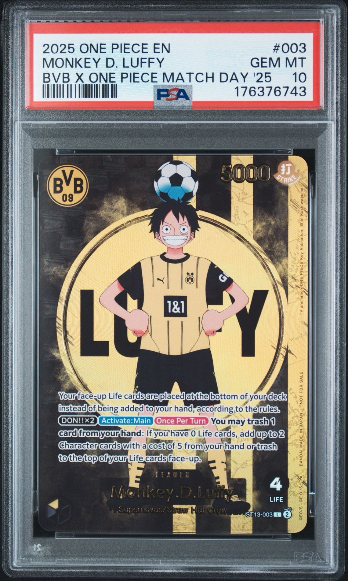 PSA10】モンキー・D・ルフィ L [ST13-003]【英語版】(プロモーション