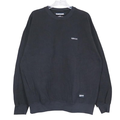 NEIGHBORHOOD Waffle Fabric Crewneck LS "Charcoal"