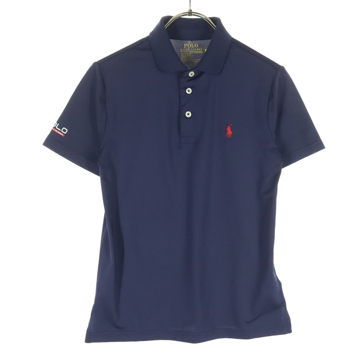 美品 POLO RALPH LAUREN ポロラルフローレン ワンポイントロゴ 半袖 ポロシャツ 140 ネイビー