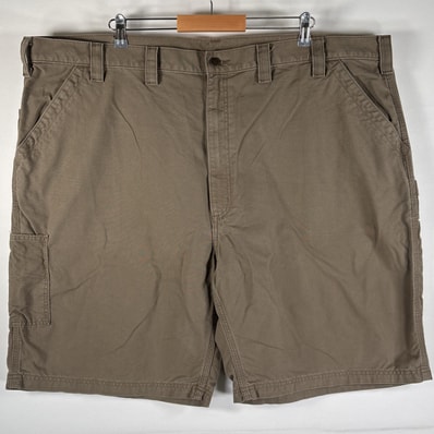 古着 カーハート Carhartt ダック ショートパンツ 大きいサイズ ワークショーツ ワンポイント オリジナルフィット w50 ブラウン メンズ