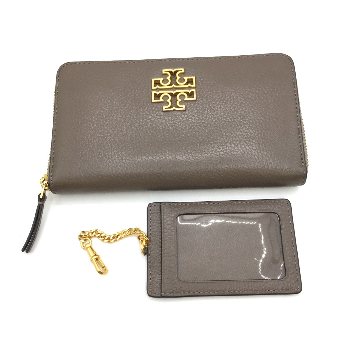 TORY BURCH トリーバーチ ブリテン ジップ アラウンド ウォレット ・パスケース付き 1410004