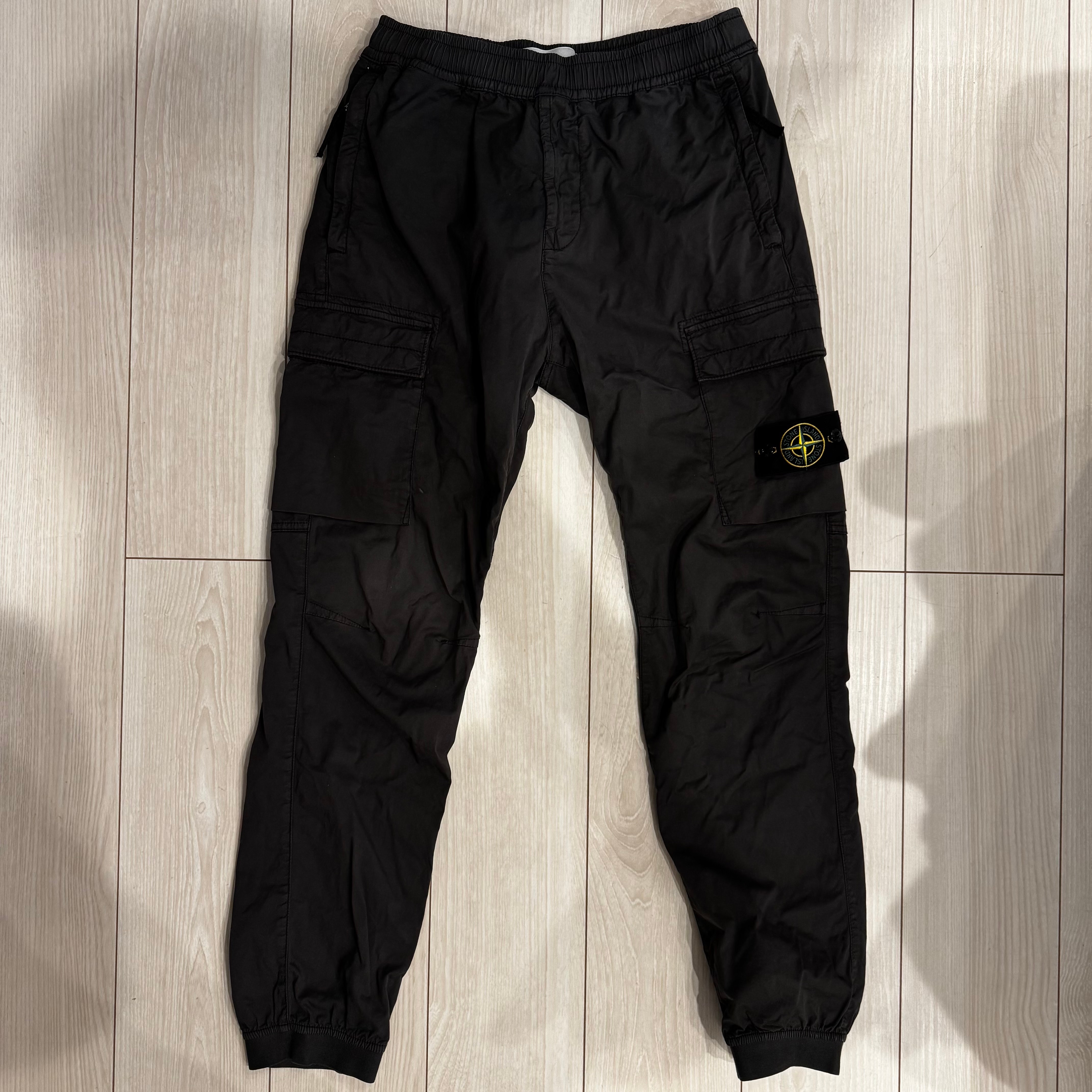 Stone Island Cotton Canvas Cargo Pants "Black"