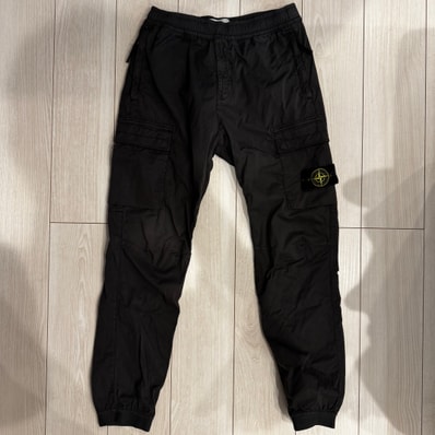 Stone Island Cotton Canvas Cargo Pants "Black"