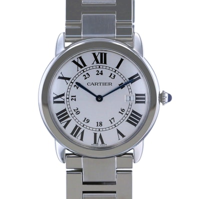 CARTIER カルティエ ロンド ソロ ドゥ カルティエ LM 腕時計 W6701005 ステンレス シルバー クオーツ メンズ【中古】