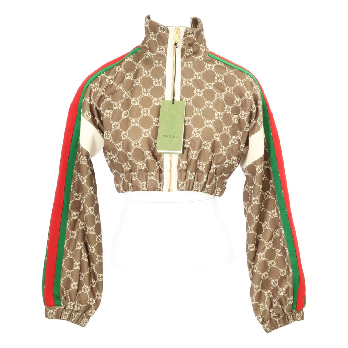 グッチ 新品同様 国内正規 671495 インターロッキングG シェリーライン ショートブルゾン クロップド XXXS
