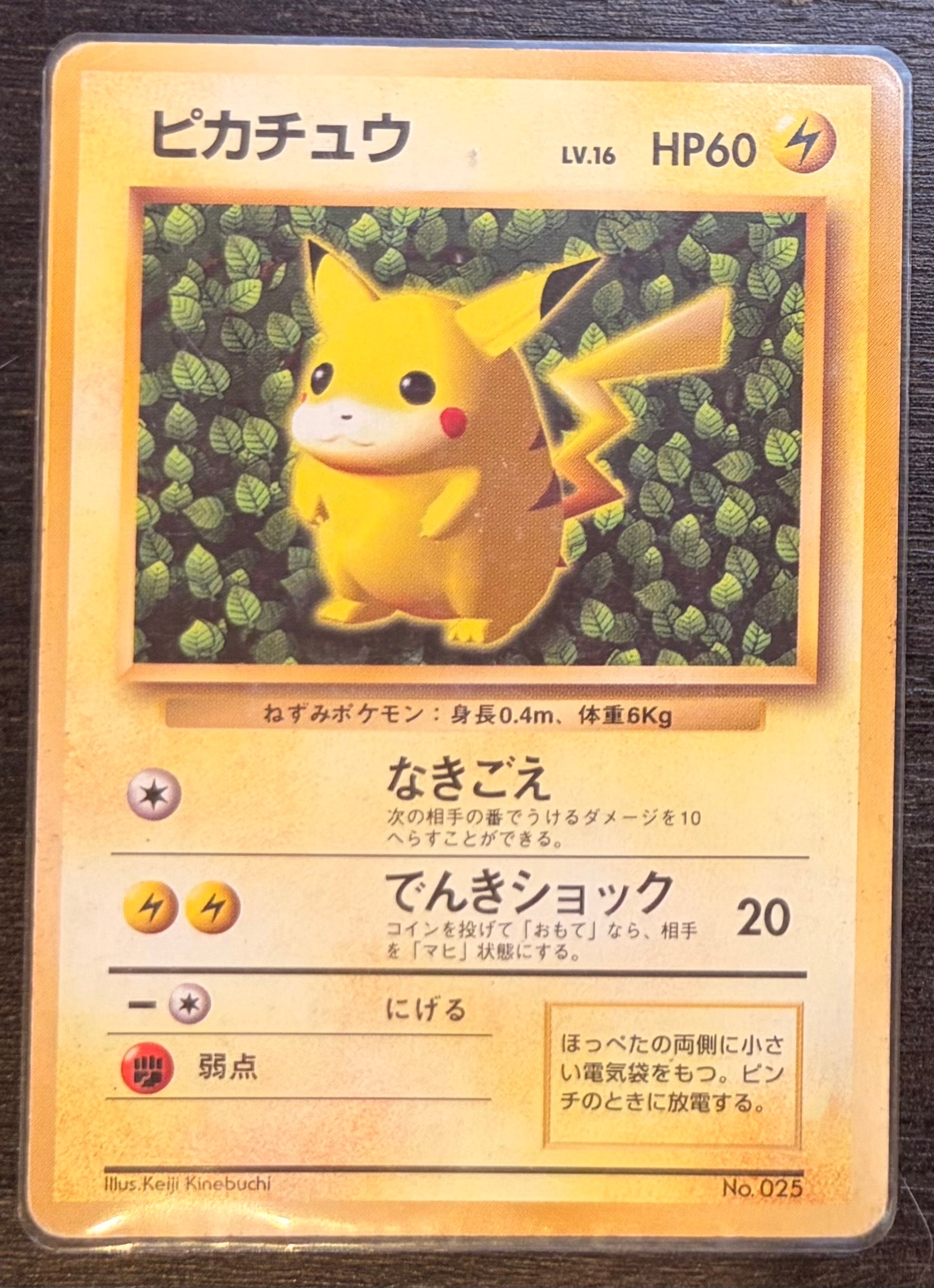 ピカチュウ P : 旧裏 (※ 光沢なし) [PMCG-P No.025](プロモーションカード「すぐわかるポケモンカードの遊びかた」)