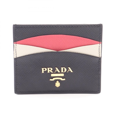 プラダ PRADA カードケース アクセサリー サフィアーノレザー レディース ブラック系 / ピンク系 / ホワイト系 1MC025ZLPF061H 【新品】