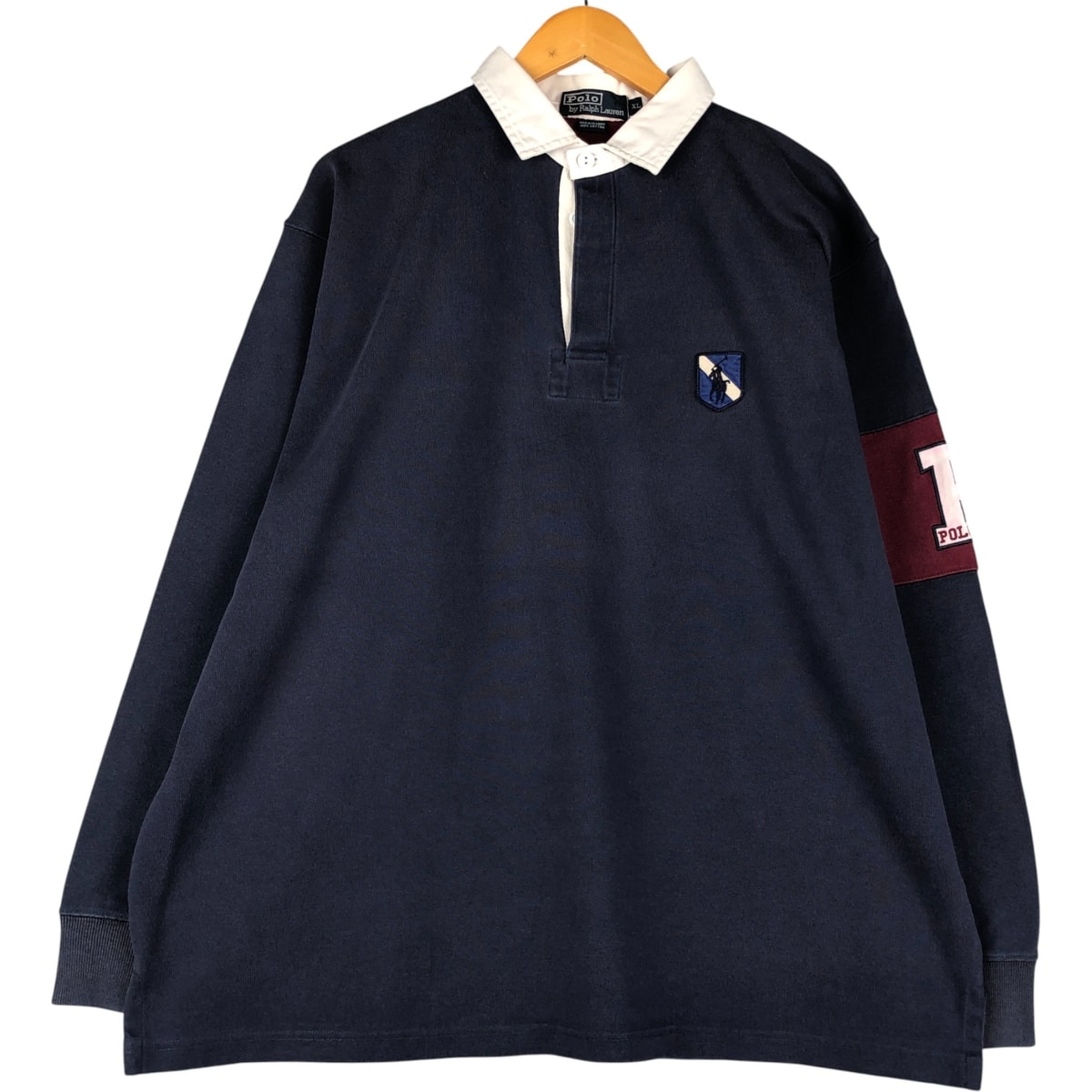 古着 ラルフローレン Ralph Lauren POLO by Ralph Lauren 長袖 ラガーシャツ メンズXL相当/eaa601122