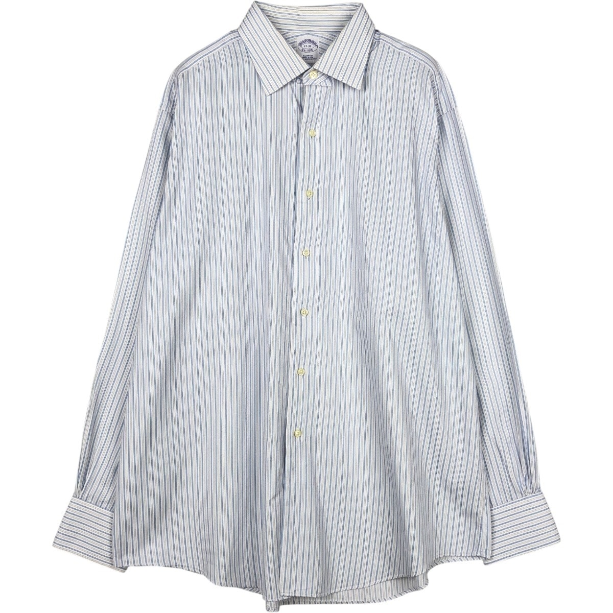 古着 ブルックスブラザーズ Brooks Brothers Est.1818 ワイドカラー 長袖 ストライプシャツ USA製 メンズL相当/eaa666725
