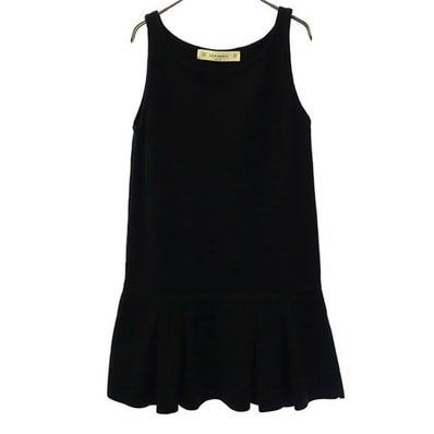 ZARA KNIT ザラニット ノースリーブ ワンピース M ブラック系