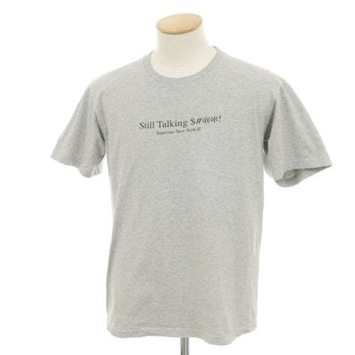 【中古】シュプリーム Supreme 2022年春夏 Still Talking Tee コットンポリエステル 半袖Tシャツ グレー【サイズS】【メンズ】
