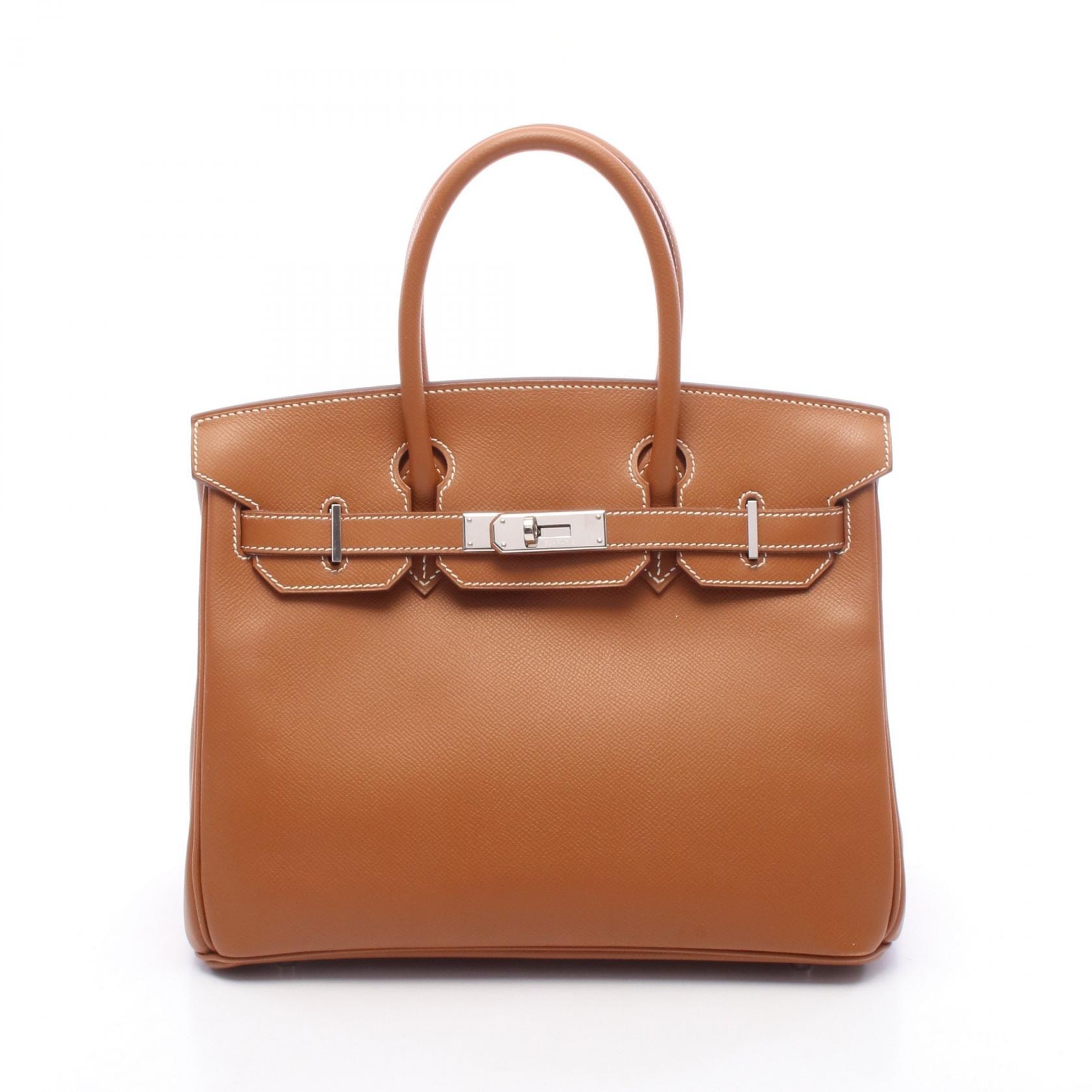 エルメス HERMES バーキン30 ゴールド ハンドバッグ バッグ ヴォーエプソン ヴォーエプソン □L刻印(2008年製造) レディース ブラウン系 【中古】