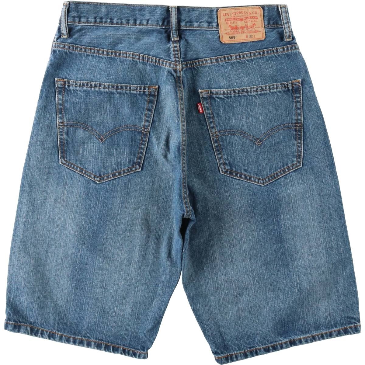 D (傷や汚れあり)】古着 リーバイス Levi's 569 デニムショーツ ハーフ