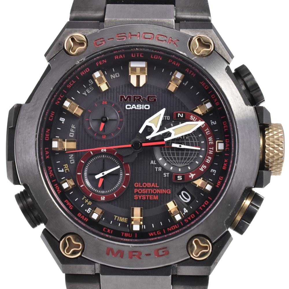 カシオ CASIO MRG-G1000B-1A4JR MR-G 赤備え ソーラー GPS衛星電波 メンズ 良品 箱・保証書付き B#146760